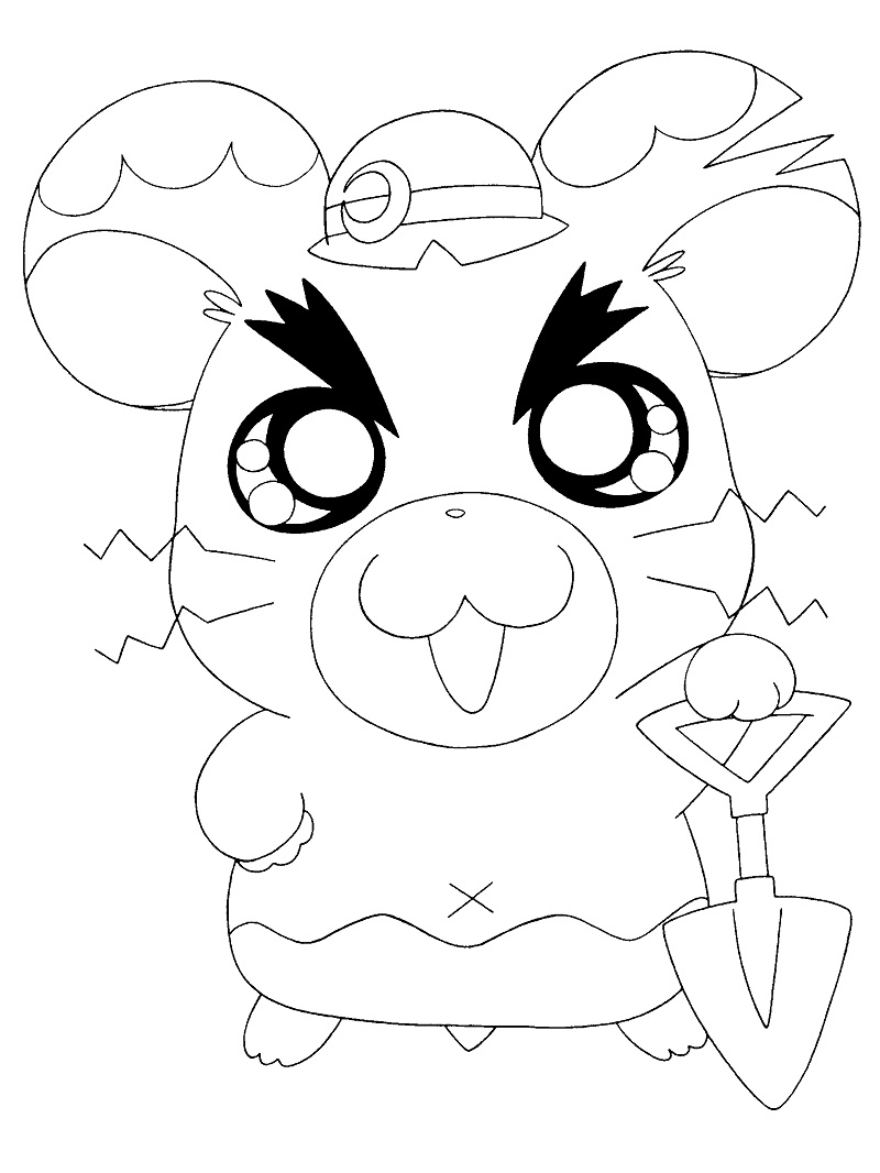 Coloriage Boss Hamtaro est content