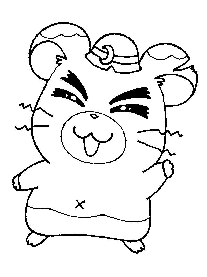 Coloriage Boss Hamtaro était content