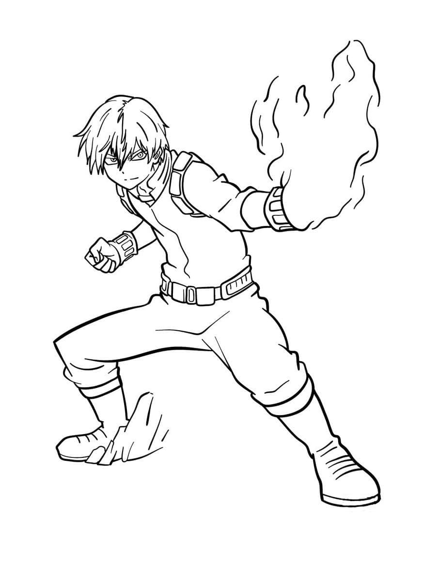 Coloriage Cool Todoroki