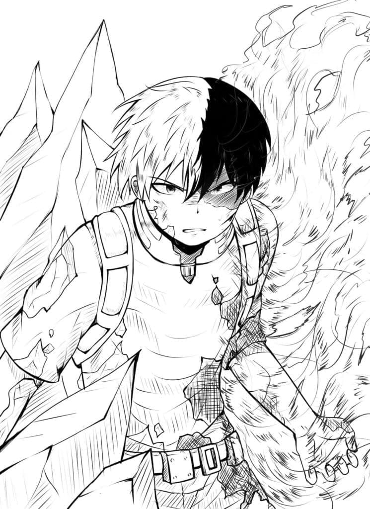 Coloriage Dessin gratuit de Shoto Todoroki