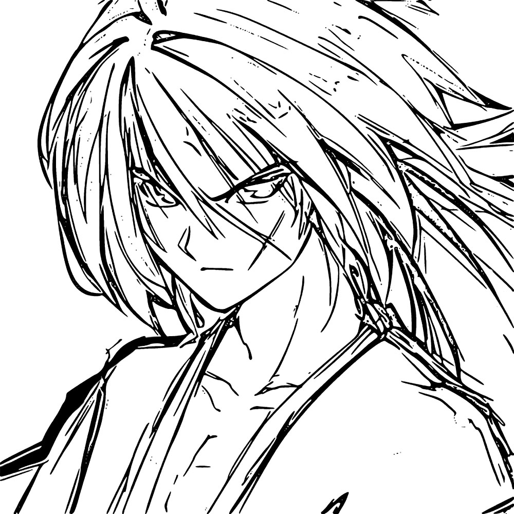 Coloriage Dessiner Kenshin Himura