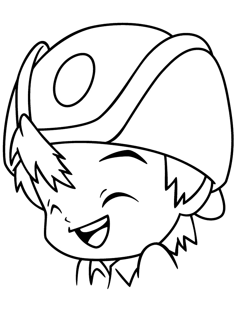 Coloriage Dessiner le visage souriant de Digimon Takaishi