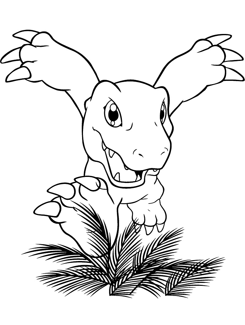 Coloriage Digimon Agumon