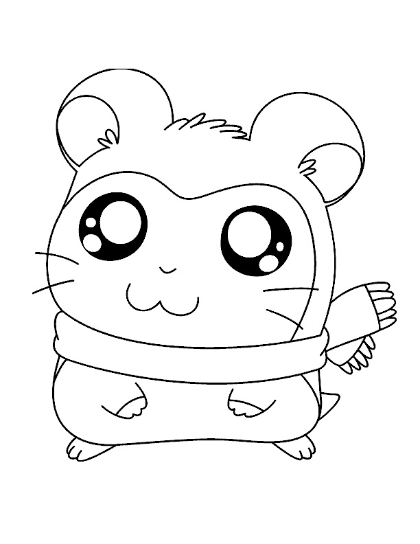 Coloriage Écharpe Hamtaro gratuite