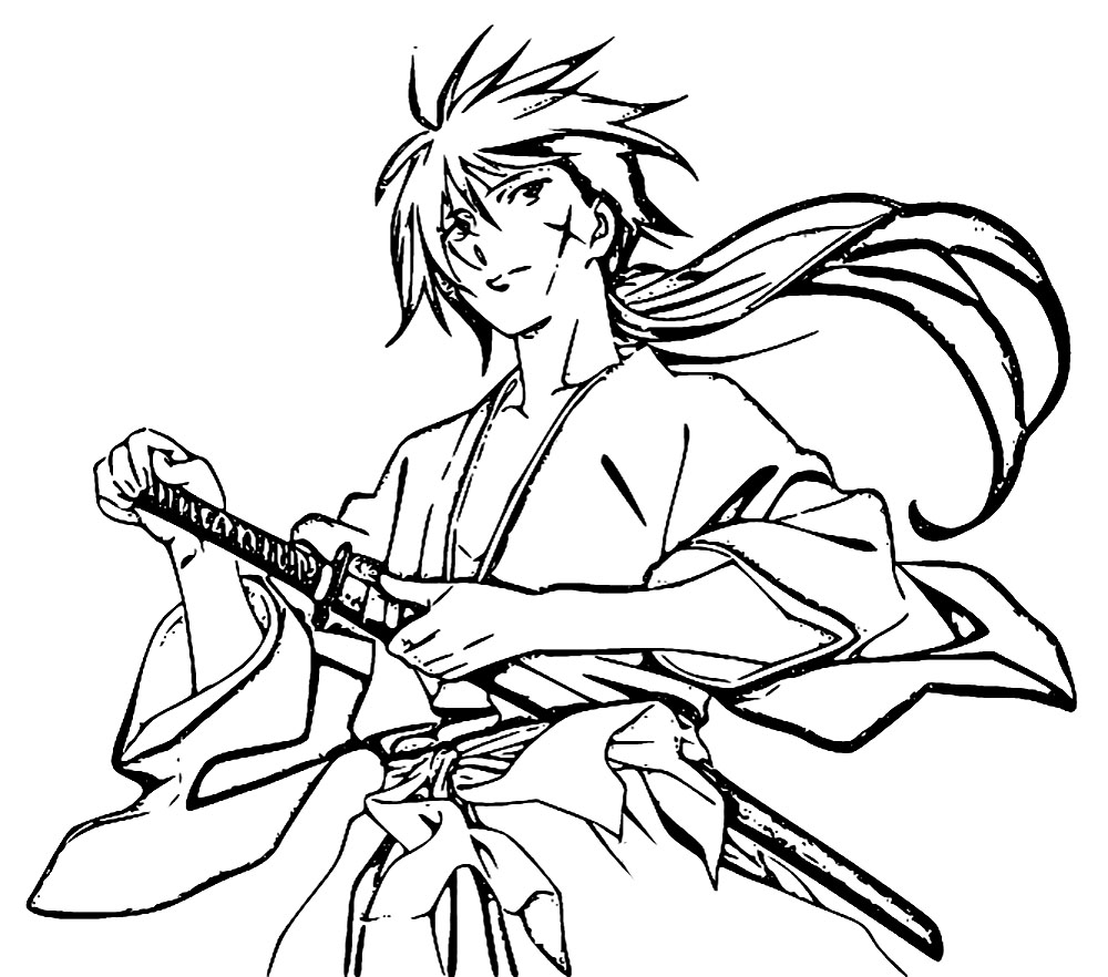 Coloriage Image d'Kenshin Himura