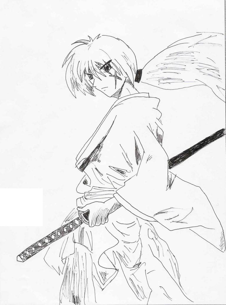 Coloriage Image Kenshin Himura imprimable