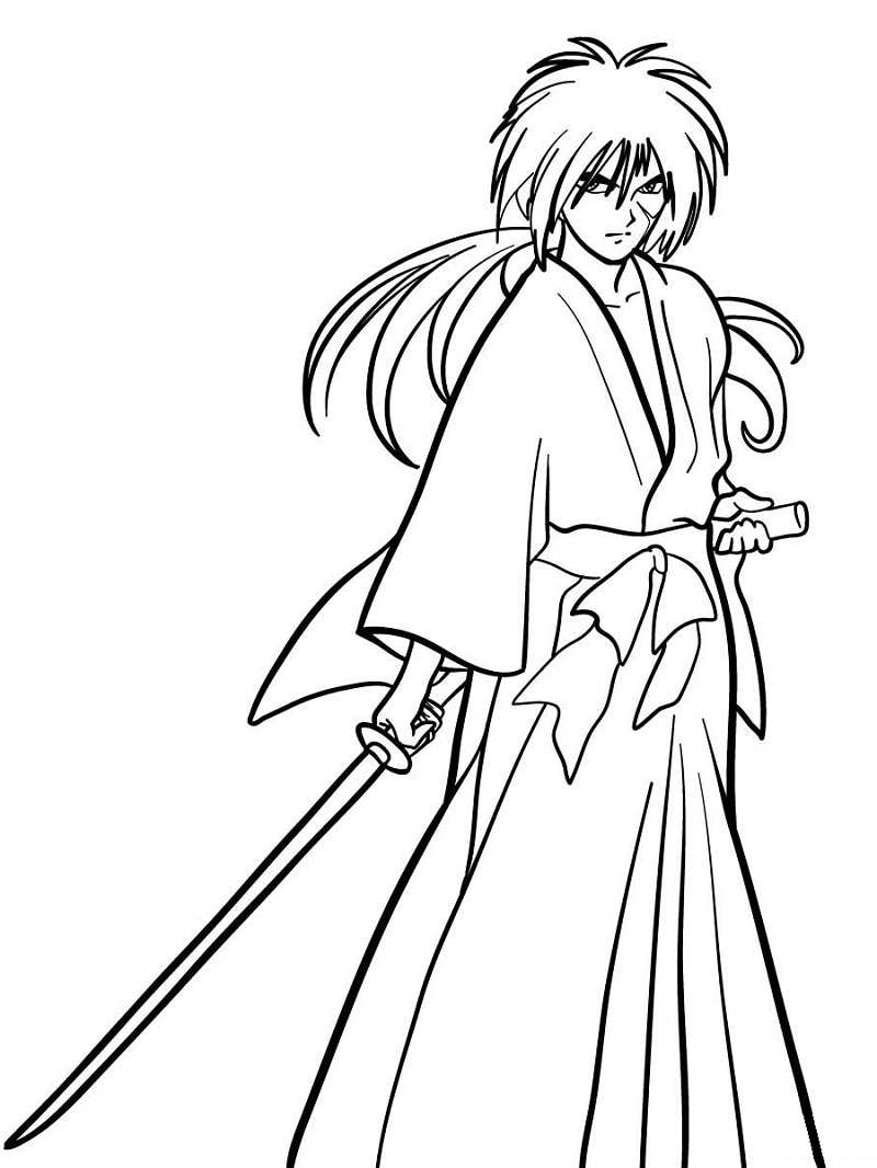 Coloriage Kenshin Himura