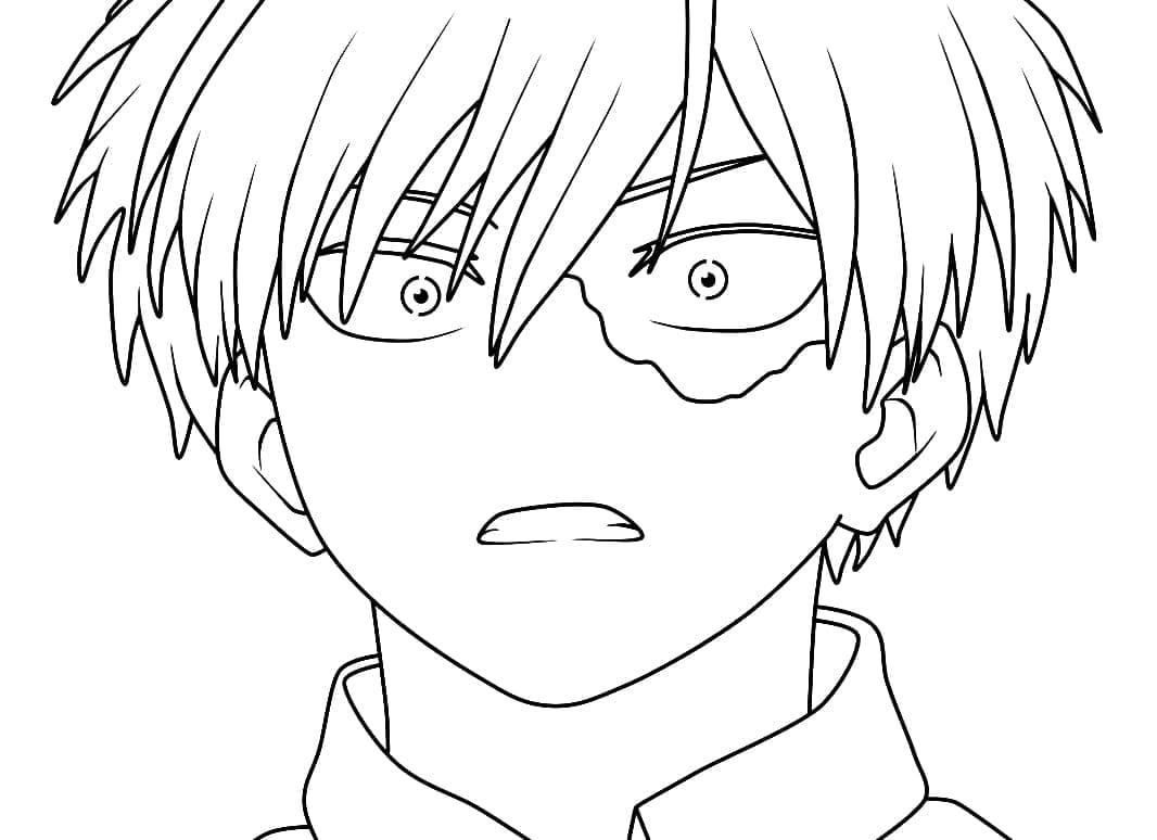 Coloriage Imprimer Shoto Todoroki