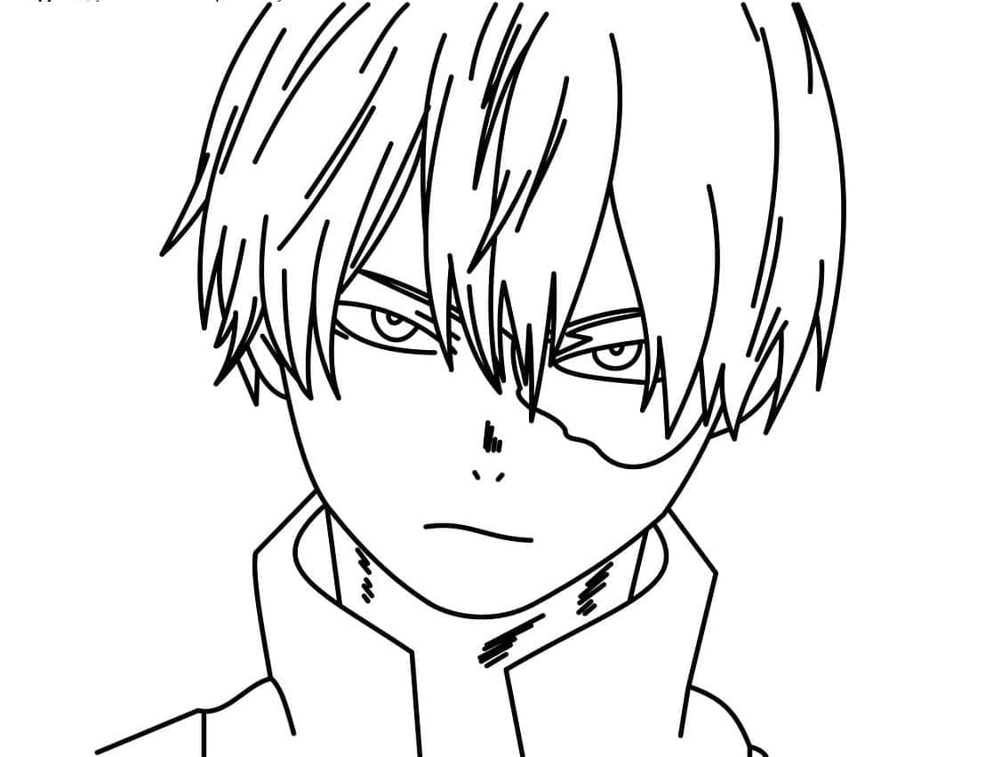 Coloriage Incroyable Shoto Todoroki