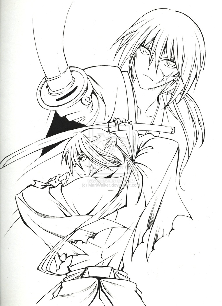 Coloriage Kenshin Himura imprimable