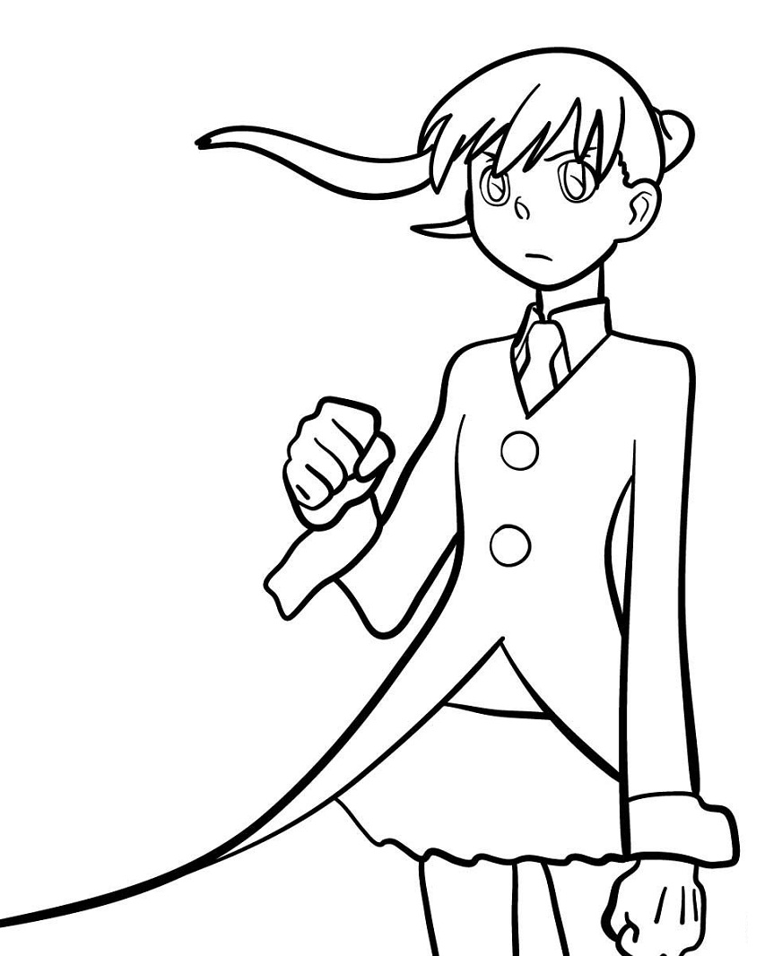 Coloriage Maka Albarn dans Soul Eater