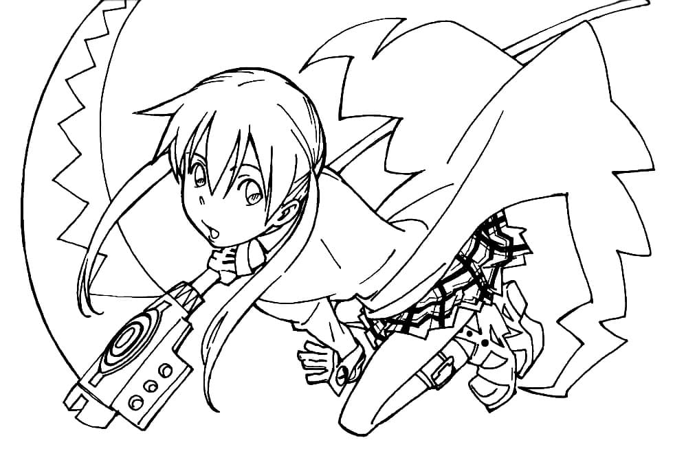 Coloriage Maka Albarn de Soul Eater