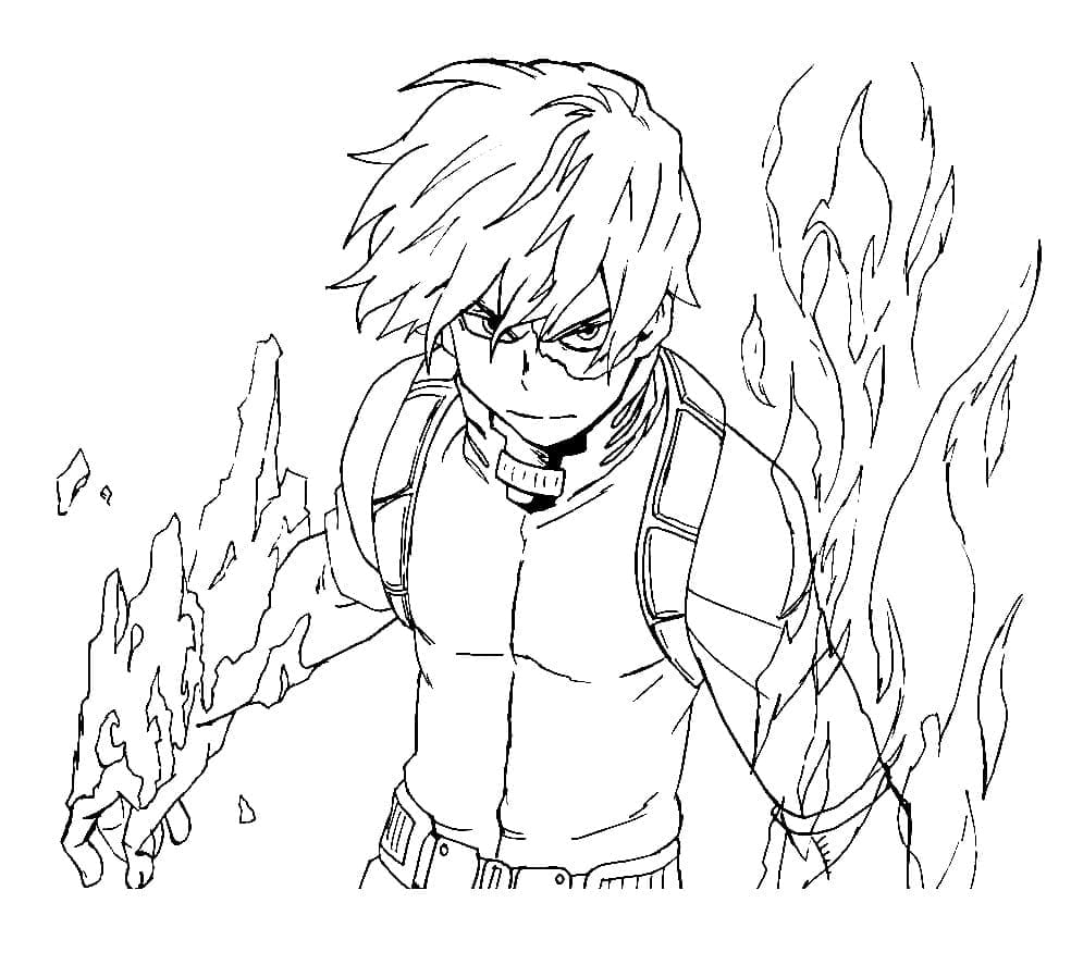 Coloriage My Hero Academia Todoroki