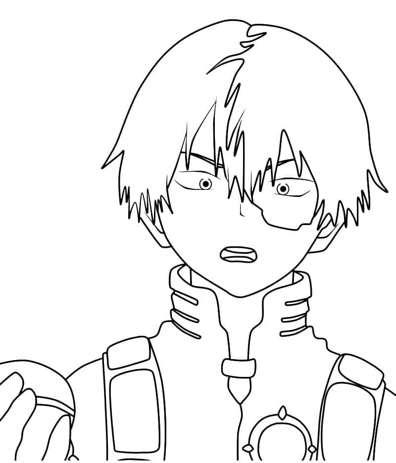 Coloriage Shoto Todoroki gratuit