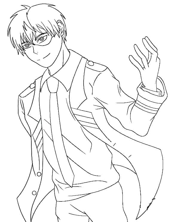 Coloriage Shoto Todoroki Heureux