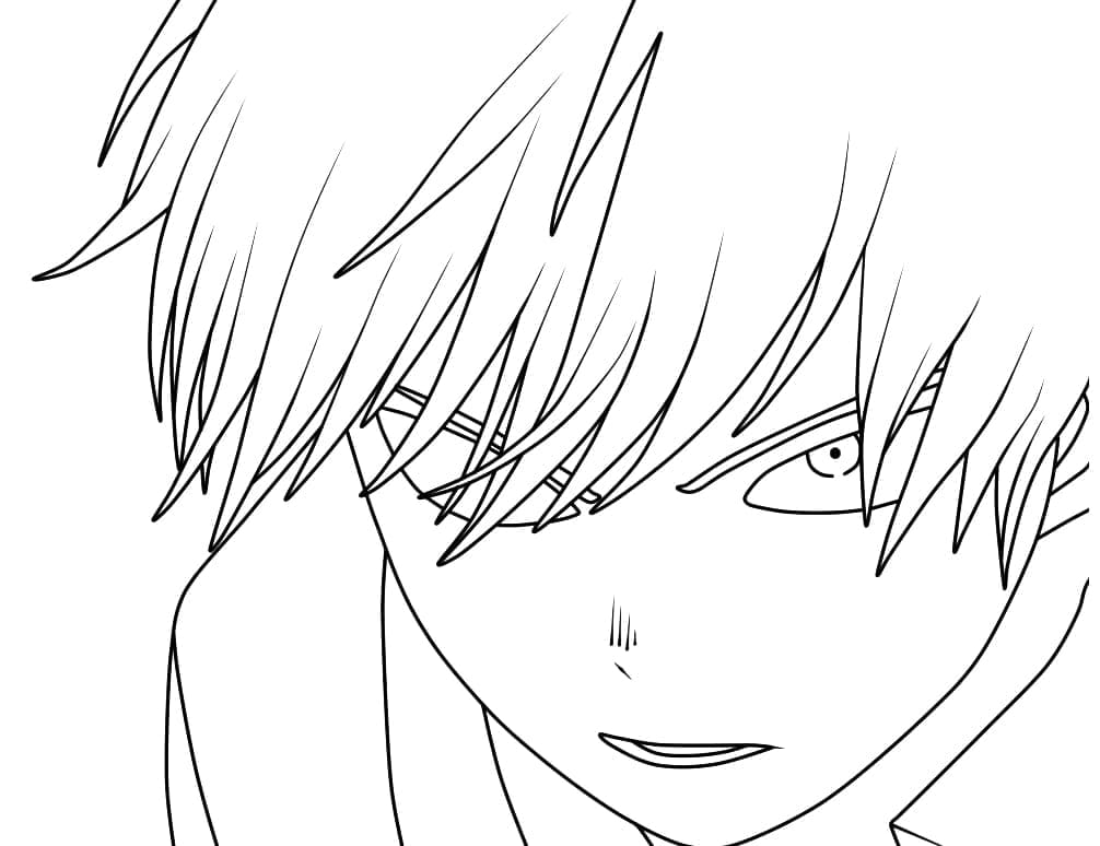 Coloriage Shoto Todoroki imprimable