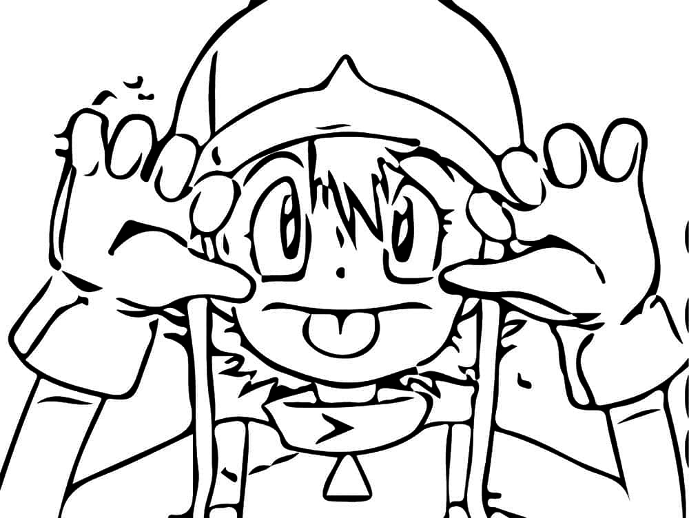 Coloriage Sora Takenouchi drôle