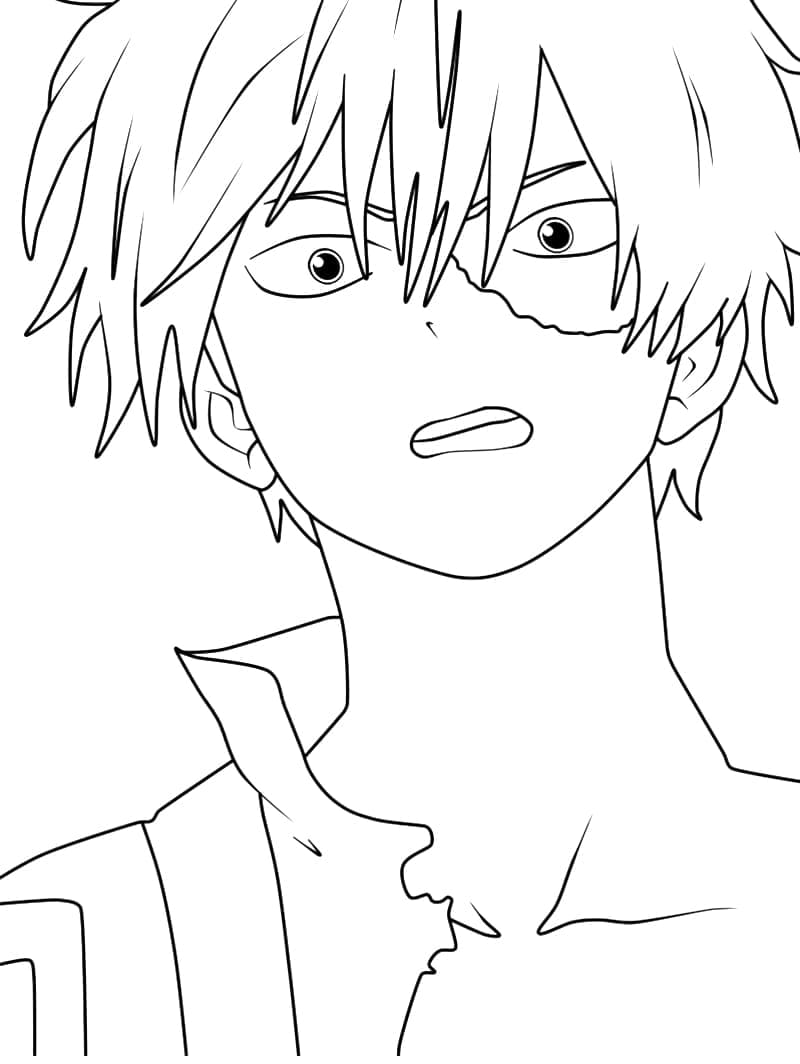 Coloriage Todoroki imprimable gratuitement