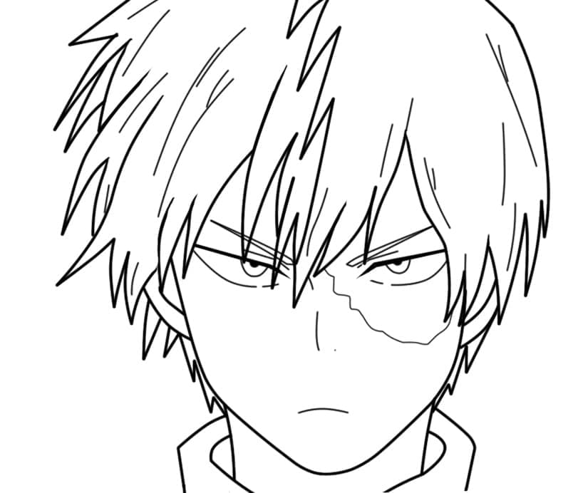 Coloriage Todoroki Shouto dans My Hero Academia