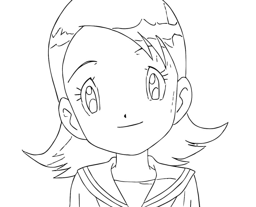 Coloriage Visage de Sora Takenouchi