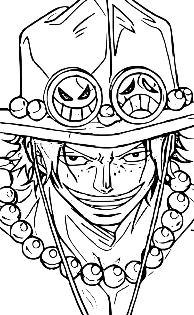 Coloriage Ace dans One Piece