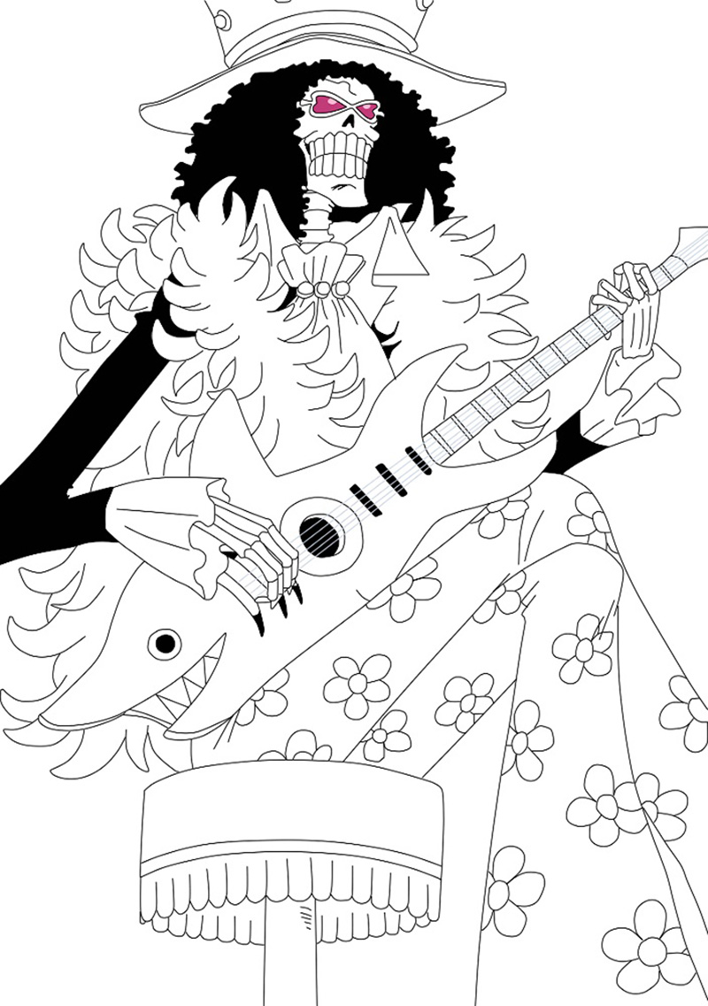 Coloriage Dessine Brook cool de One Piece