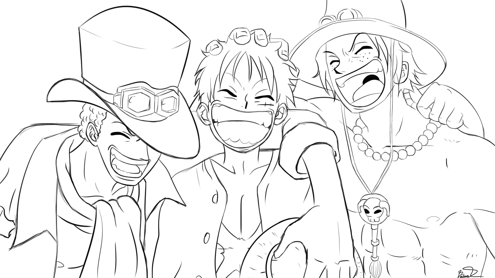 Coloriage Dessine le joyeux Sabo One Piece