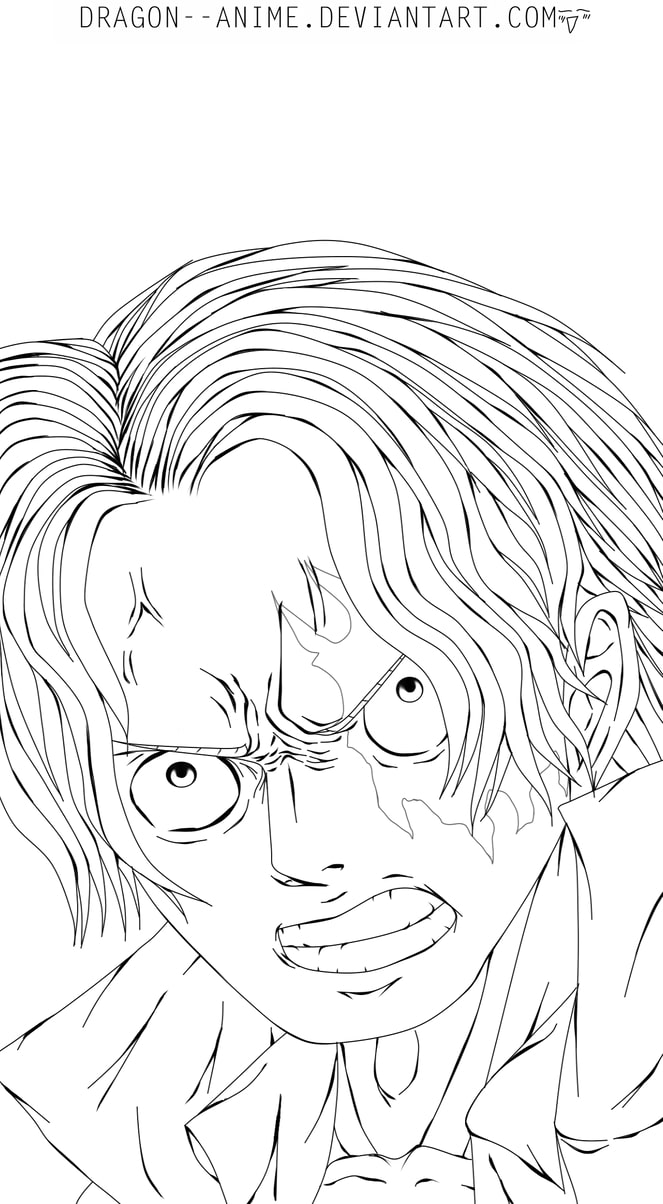 Coloriage Dessine Sabo One Piece en colère