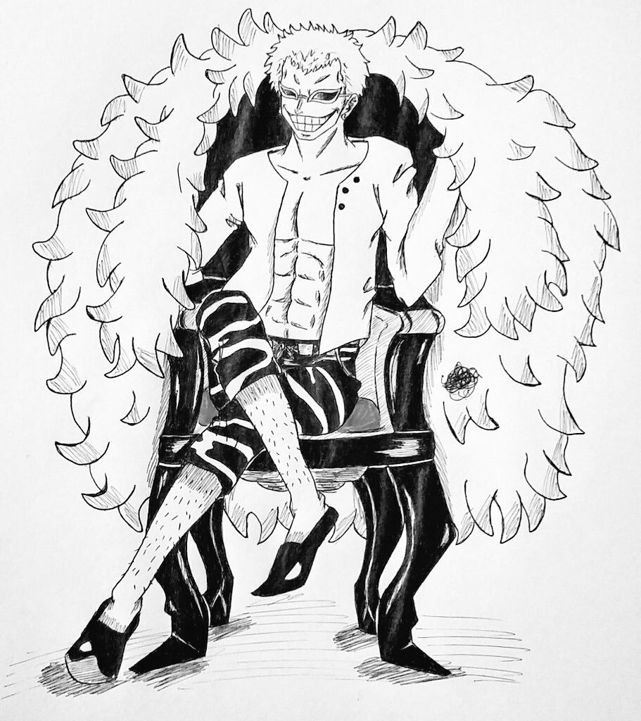 Coloriage Dessiner Donquixote Doflamingo One Piece Gratuit