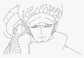 Coloriage Dessiner la figure de Trafalgar Law facilement