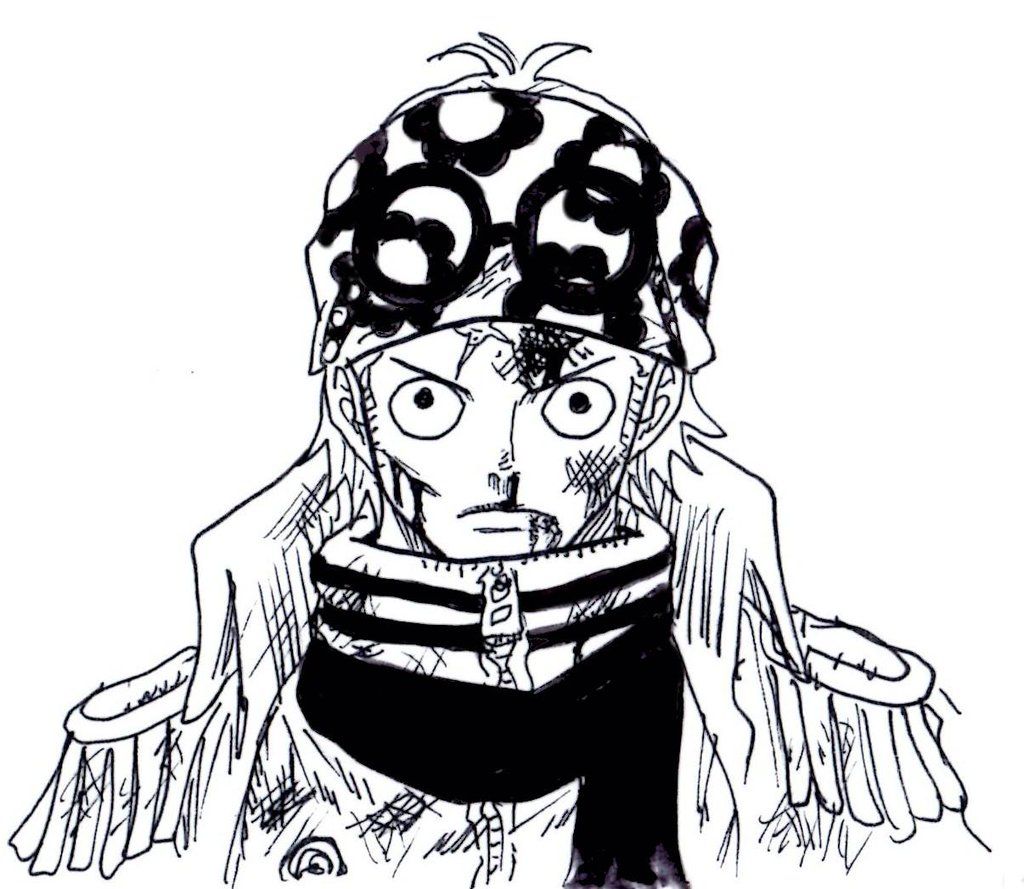 Coloriage Dessiner le visage de Coby dans One Piece