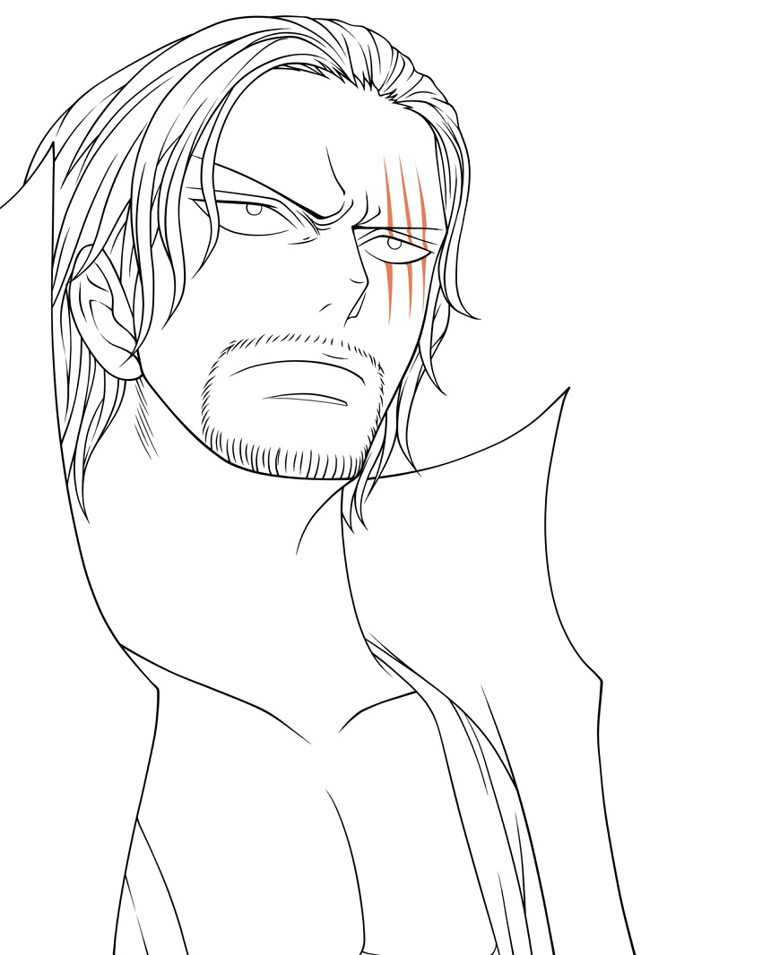 Coloriage Dessinez Shanks de One Piece