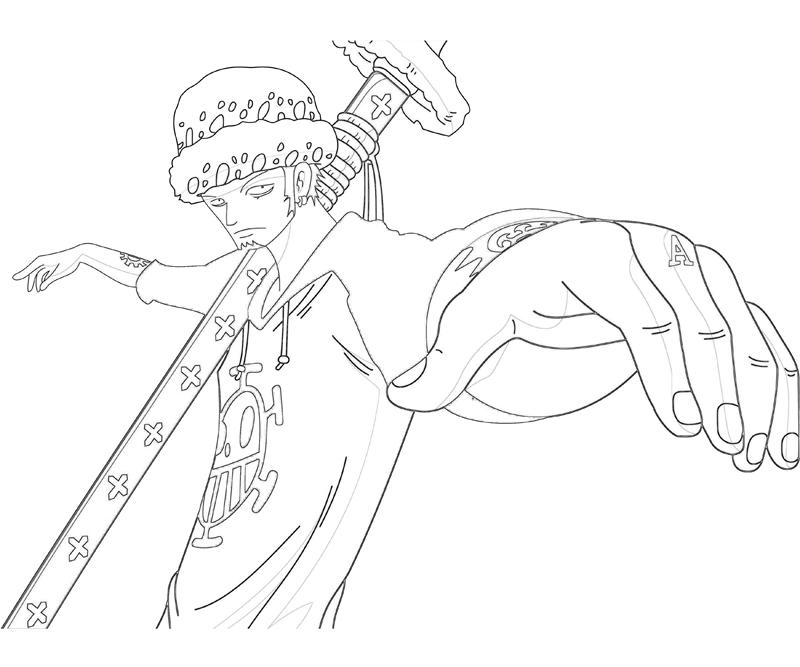 Coloriage Figure Trafalgar Law utilise ses compétences