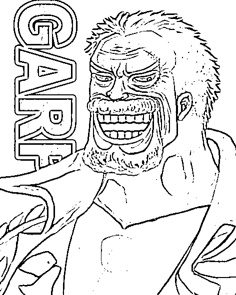 Coloriage Monkey D. Garp