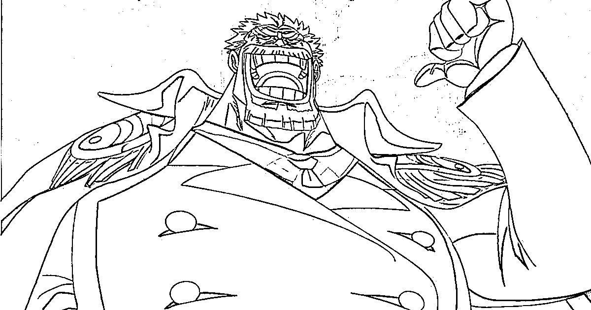 Coloriage Monkey D. Garp confiant