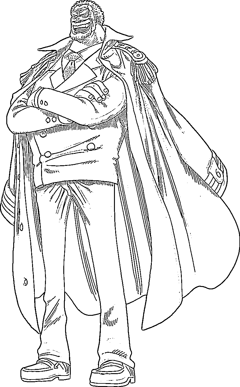 Coloriage Monkey D. Garp cool