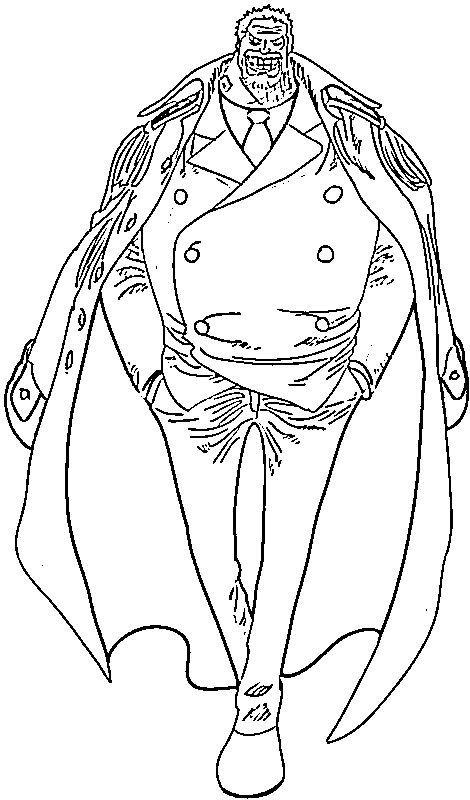 Coloriage Monkey D. Garp debout