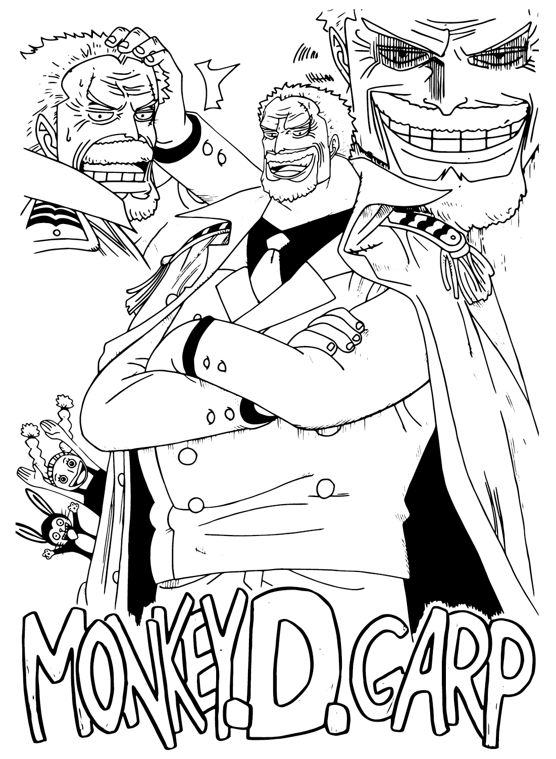 Coloriage Monkey D. Garp émoji