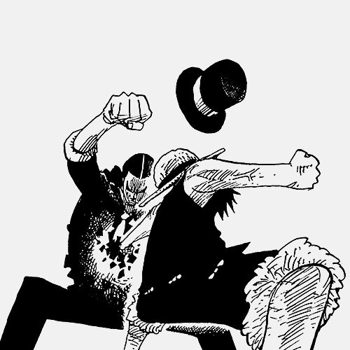 Coloriage Rob Lucci contre Luffy