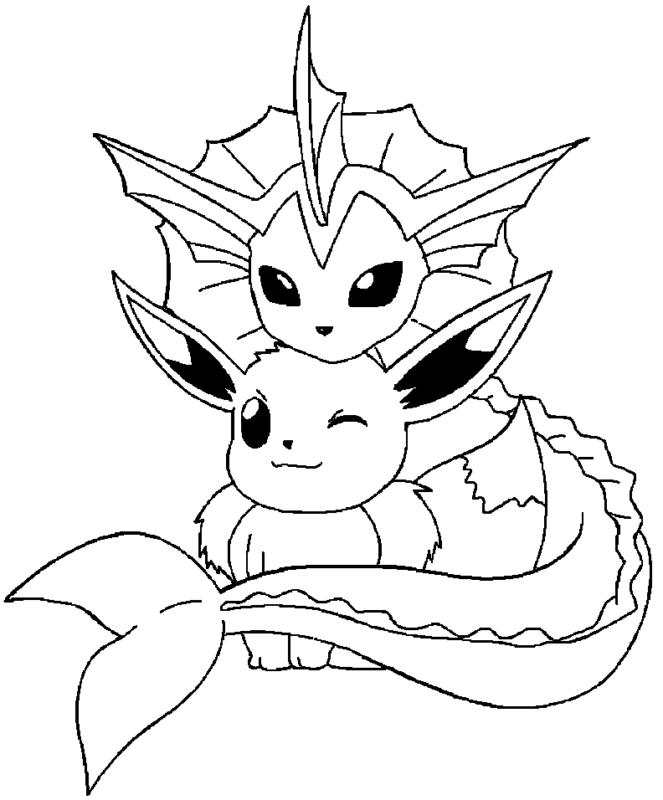 Coloriage Dessiner Pokémon Aquali Imprimable