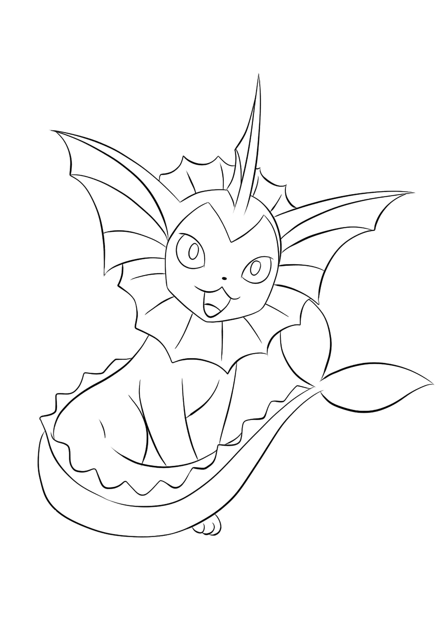 Coloriage Dessiner un Pokémon Aquali de base