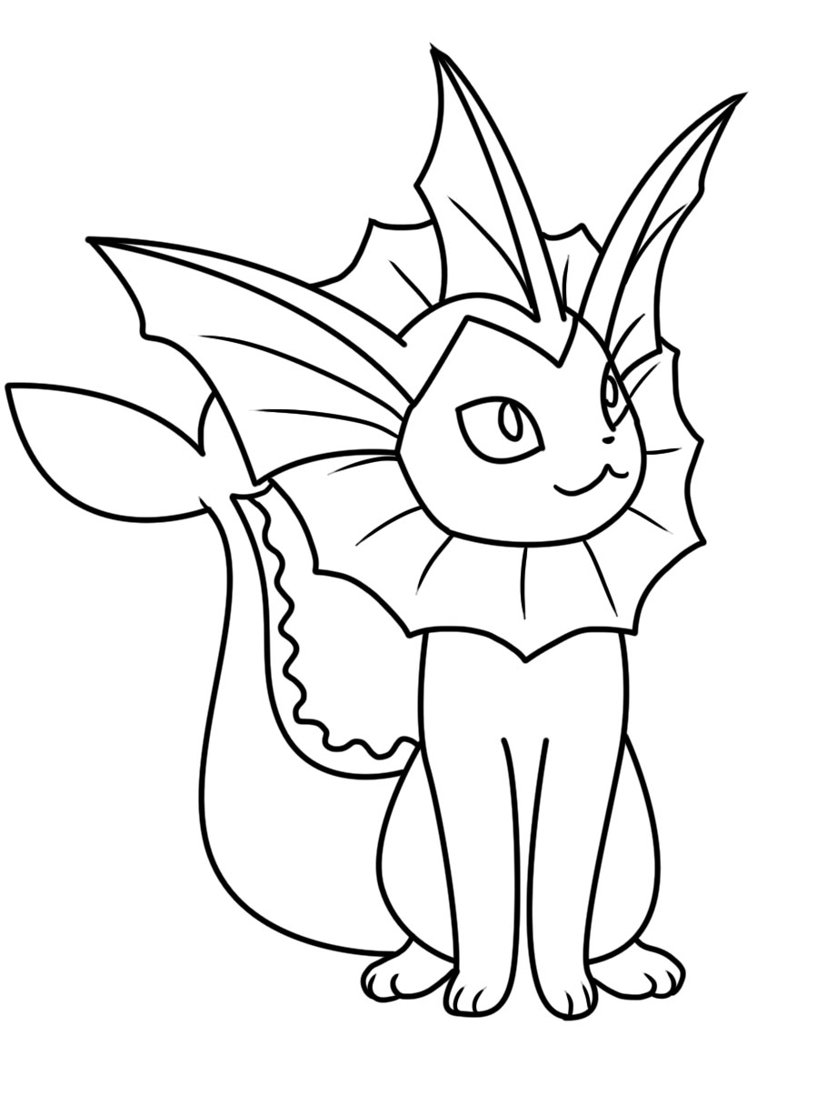 Coloriage Dessinez Pokémon Aquali simplement