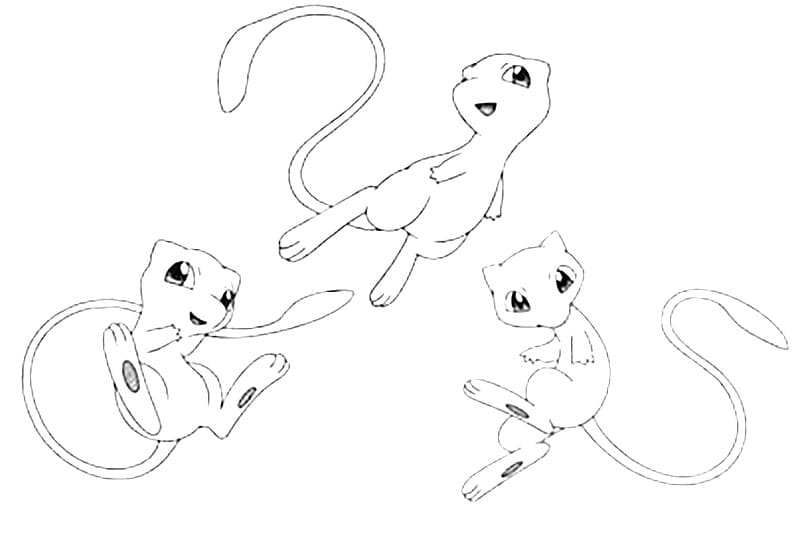 Coloriage Image Mew Imprimable