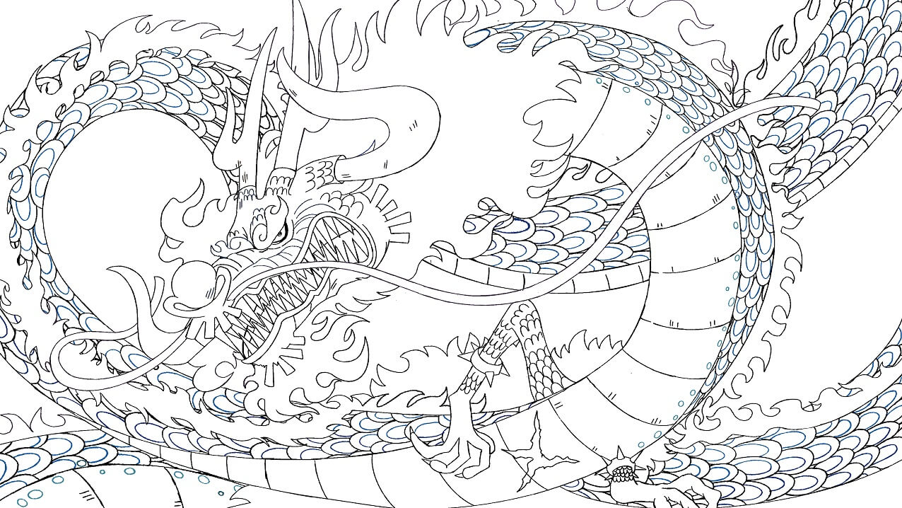 Coloriage Kaidou dragon