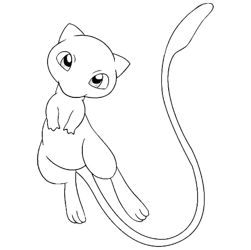 Coloriage Mew Imprimer