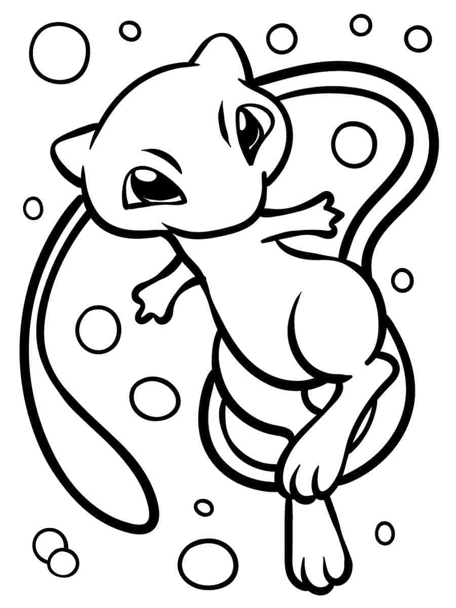 Coloriage Mew Pokémon Imprimable