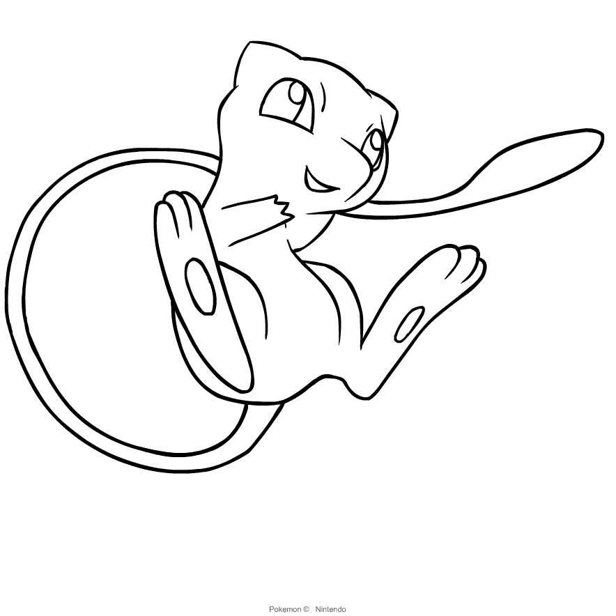 Coloriage Mew Pokémon mignon