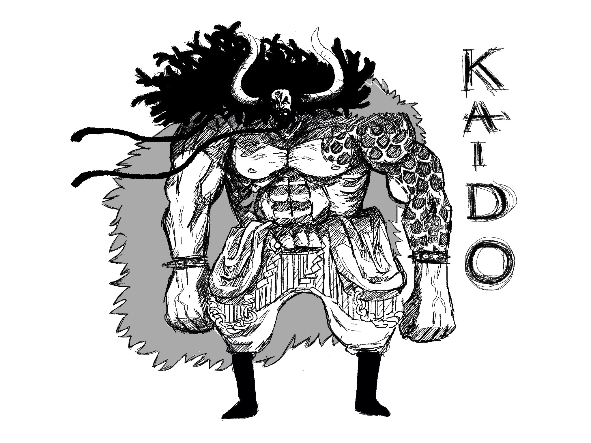 Coloriage One Piece Kaidou