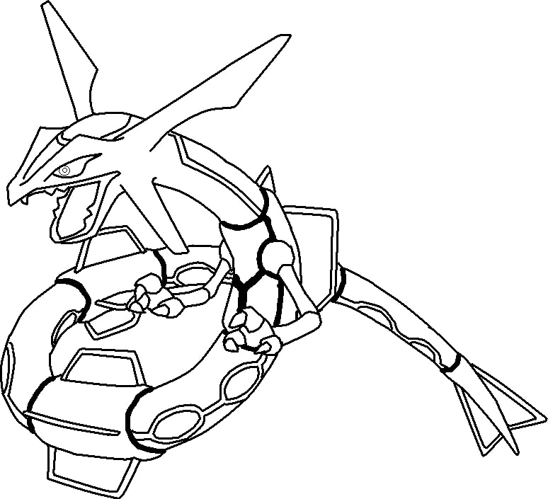 Coloriage Rayquaza