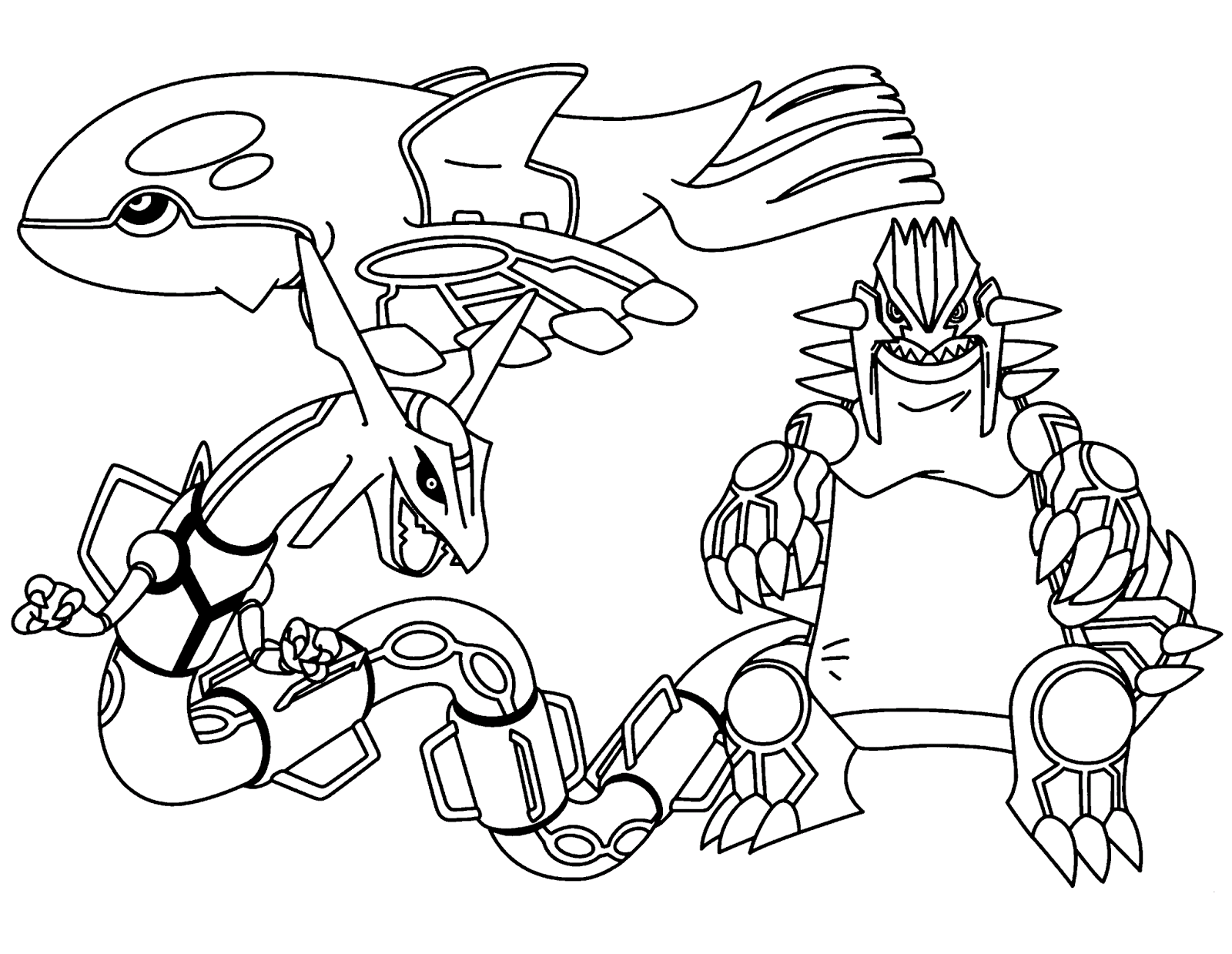 Coloriage Pokémon Rayquaza 4